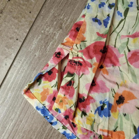 Liz Claiborne Crazy Horse Floral Cotton Lightweight Button Down Shirt Size Small - Picture 11 of 15